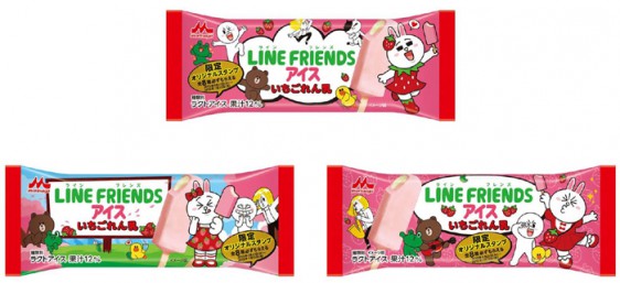 LINE  FRIENDS アイス いちごれん乳、税別130円