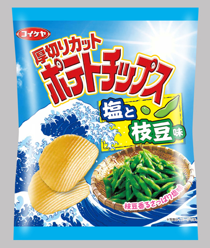 厚切りカット ポテトチップス 塩と枝豆味