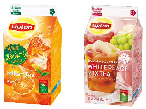 リプトン みかんティー・ホワイトピーチミックスティー