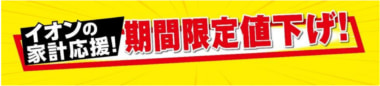 イオン／菓子・飲料・加工食品・日用品などNB69品目を値下げ、10／20から7日間