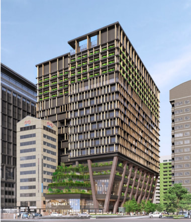 三菱地所／福岡・天神「イムズ」跡地開発、竣工時期を5カ月延期し2027年5月に変更