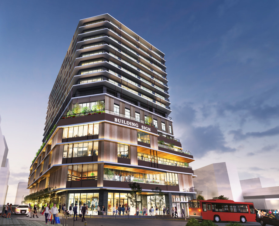 外観イメージ 駅前広場からの眺め