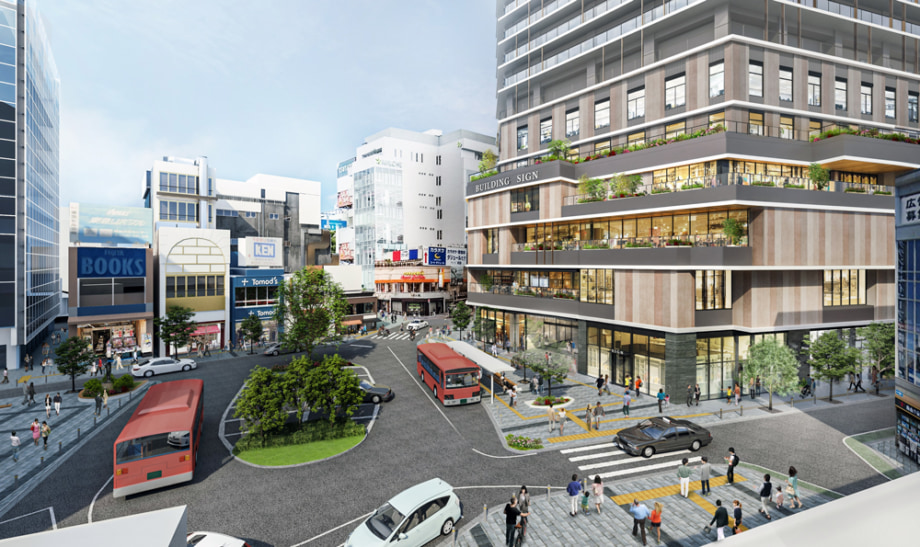 外観イメージ 自由が丘駅プラットホームからの眺め