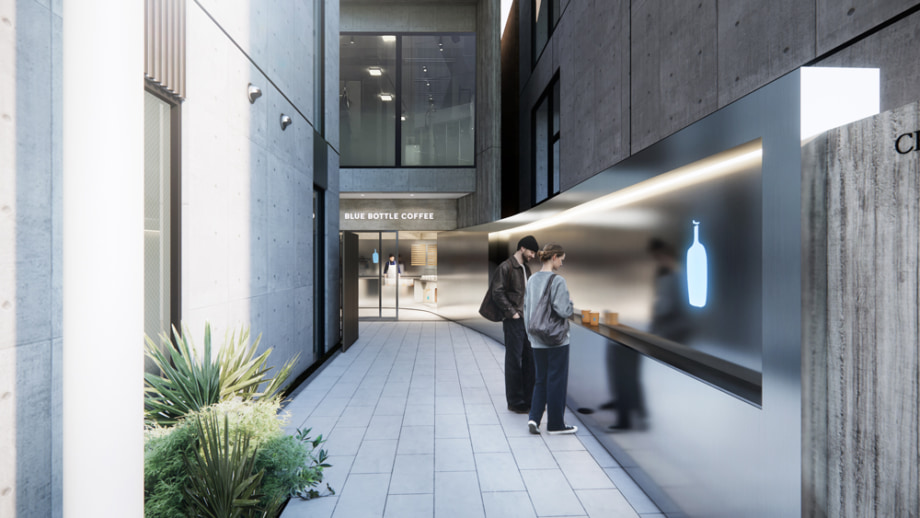 ブルーボトルコーヒー 原宿カフェの店内イメージ