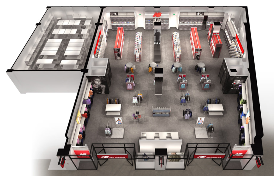 ニューバランスファクトリーストア木更津の店内イメージ