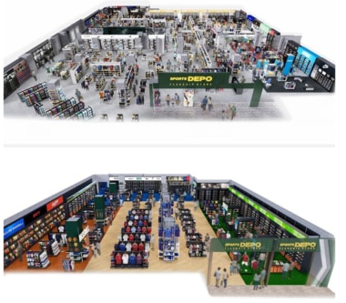 トレッサ横浜／スポーツデポ旗艦店オープン、200ブランド10万点以上そろう